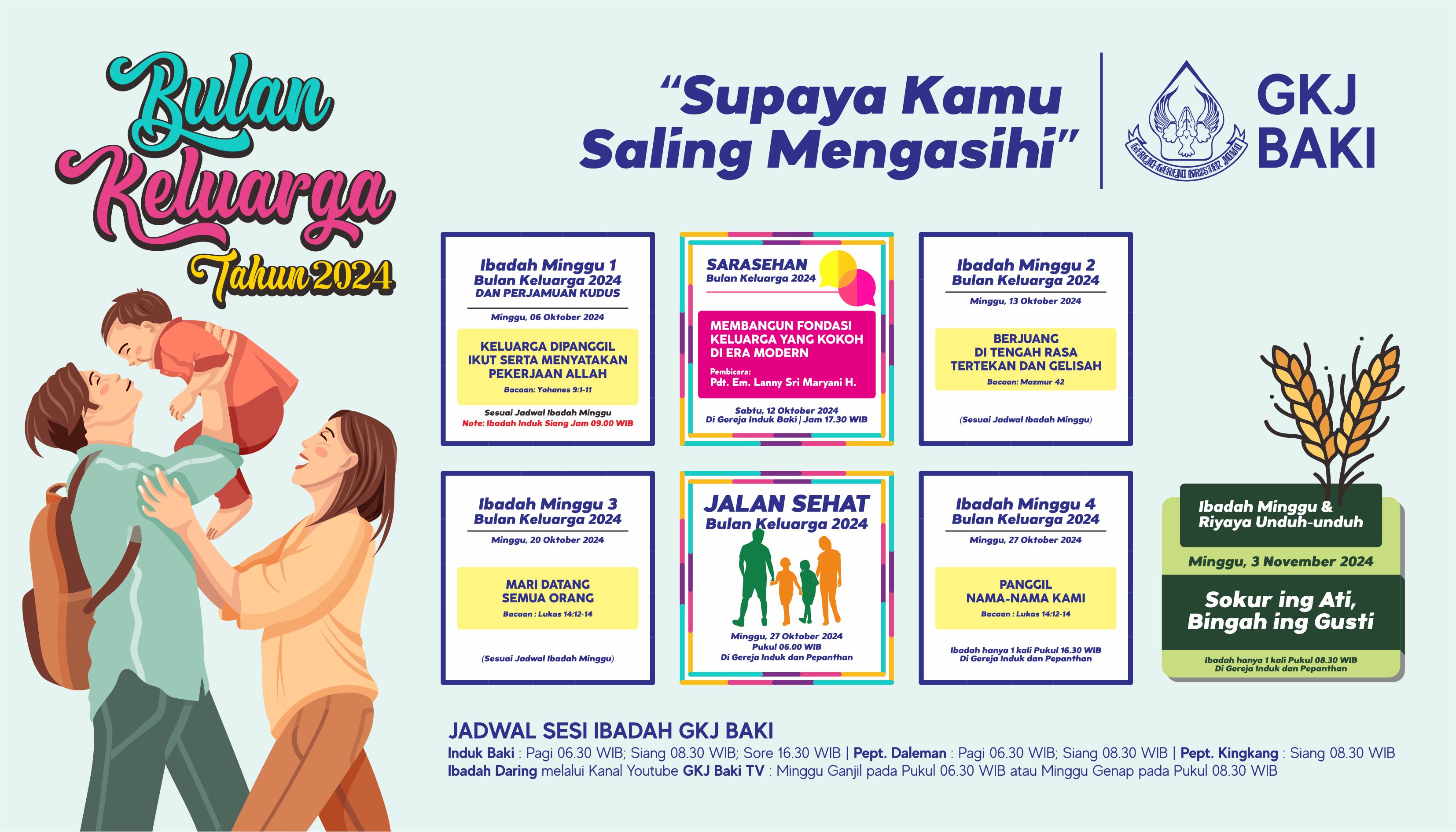 Bulan Keluarga GKJ Baki Tahun 2024, gereja kristen jawa, gkj, gkj baki, gereja kristen jawa baki, baki, sukoharjo, gkj klasis sukoharjo, klasis sukoharjo, klasis, sinode gkj, sinode 